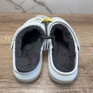 Joybees Let's Bee Friends Clogs White Faux Fur Lined‎ Washable Womens Sz S